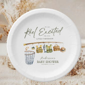 Rustic Little Fisherman Baby shower servies Papieren Bordje