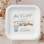 Rustic Little Fisherman Baby shower servies Papieren Bordje