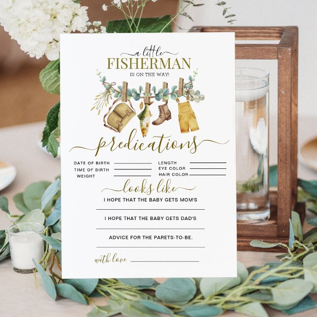 Rustic Little Fisherman Baby shower voorspellingen (Creator heeft geüpload)