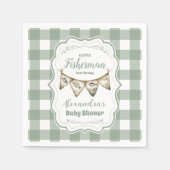 Rustic Little Fisherman Gevist Baby shower Servet (Voorkant)