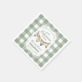 Rustic Little Fisherman Gevist Baby shower Servet (Hoek)