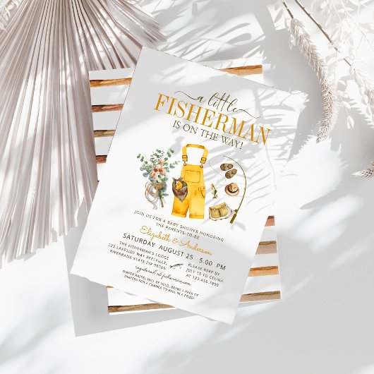 Rustic Little Fisherman is op weg naar het Baby sh Kaart