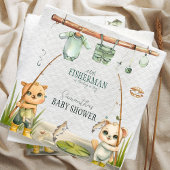 Rustic Little Fisherman Reel in Joy Baby shower Servet