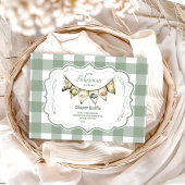 Rustic Little Fisherman Vist Diapper Raffle Informatiekaartje