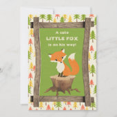 Rustic Little Fox Boy Baby shower Kaart (Voorkant)