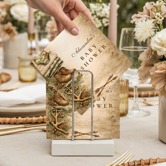Rustic Little Hunter Woodland Baby Shower Servet
