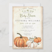 Rustic Little pompoen baby shower Uitnodiging (Voorkant)