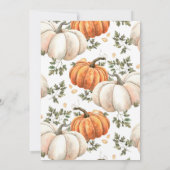 Rustic Little pompoen baby shower Uitnodiging (Achterkant)