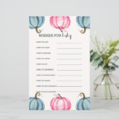 Rustic Little Pumpkin Baby shower Wishes (Staand voorkant)