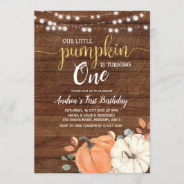 Rustic Little Pumpkin draait een verjaardag Kaart