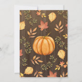 Rustic Little Pumpkin eerste verjaardag Kaart (Achterkant)