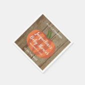 Rustic Little Pumpkin on the Way Herfst Baby showe Servet (Hoek)