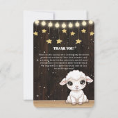 Rustic Little White Lamb Baby shower Bedankkaart (Voorkant)
