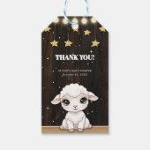 Rustic Little White Lamb Baby shower Cadeaulabel (Voorkant)