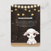 Rustic Little White Lamb Baby shower Informatiekaartje (Voorkant)