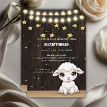 Rustic Little White Lamb Baby shower