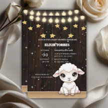 Rustic Little White Lamb Baby shower