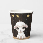Rustic Little White Lamb Baby shower Papieren Bekers (Voorkant)