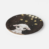 Rustic Little White Lamb Baby shower Papieren Bordje (Gekanteld)