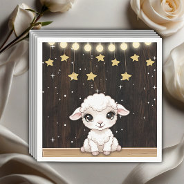 Rustic Little White Lamb Baby shower Servet