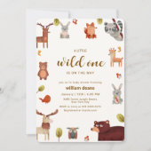 Rustic Little Wild Safari Animals Baby Shower   Kaart (Voorkant)