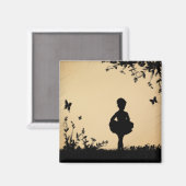 Rustic Littlest Ballerina Magneet (Voorkant / Achterkant)