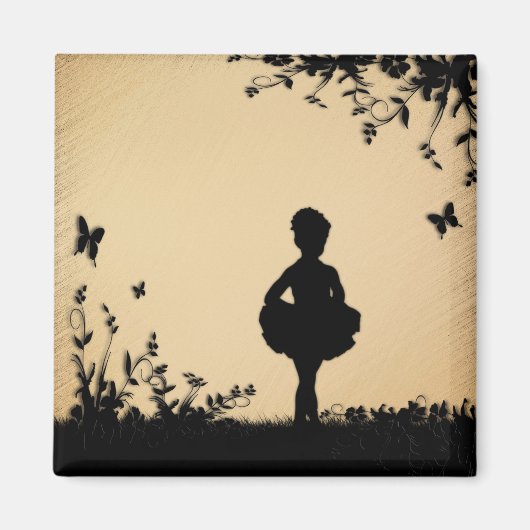 Rustic Littlest Ballerina Magneet (Voorkant)