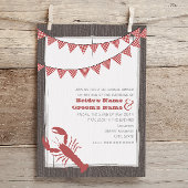 Rustic Lobster Wedding Rehearsal Dinner Invite Kaart