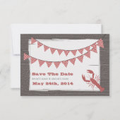 Rustic Lobster Wedding Save the Date (Voorkant)