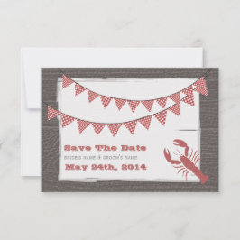 Rustic Lobster Wedding Save the Date