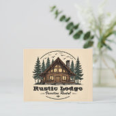 Rustic Lodge Vakantieverhuur Briefkaart (Staand voorkant)