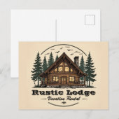 Rustic Lodge Vakantieverhuur Briefkaart (Voorkant / Achterkant)
