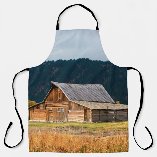 Rustic log barn in Grand Teton National Park, Wyom Schort (Voorkant)