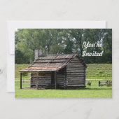 Rustic Log Cabin foto Birthday Kaart (Voorkant)