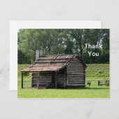 Rustic Log Cabin foto Briefkaart (Voorkant / Achterkant)