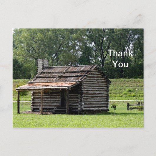 Rustic Log Cabin foto Briefkaart (Voorkant)