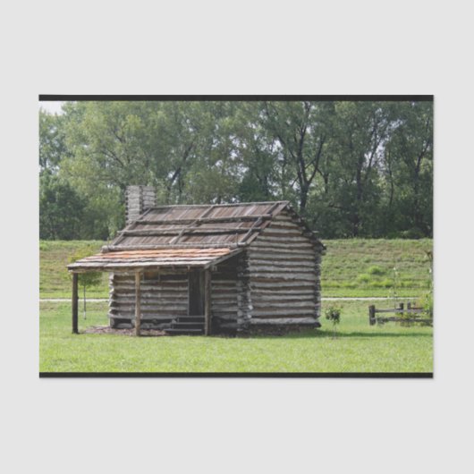 Rustic Log Cabin foto Tissuepapier (Voorkant)
