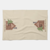 Rustic Log Cabin Kitchen Towel Theedoek (Horizontaal)