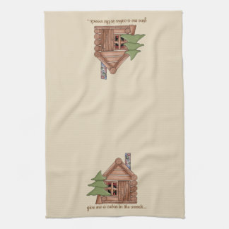 Rustic Log Cabin Kitchen Towel Theedoek