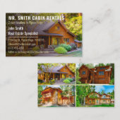 Rustic Log Cabin Rental Photo Visitekaartje (Voorkant / Achterkant)