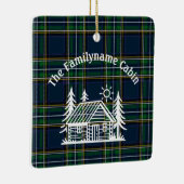 Rustic Log Cabin Tartan Keramisch Ornament (Rechts)