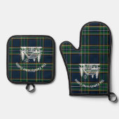 Rustic Log Cabin Tartan Ovenwant & Pannenlap Set (Voorkant)