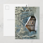 Rustic Log Cabin Winter Magic Briefkaart (Voorkant / Achterkant)