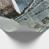 Rustic Log Cabin Winter Magic Cadeaupapier (Hoek)