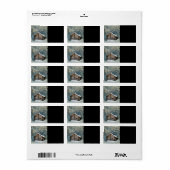 Rustic Log Cabin Winter Magic Etiket (Full Sheet)