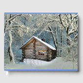 Rustic Log Cabin Winter Magic Gastenboek (Voorkant)