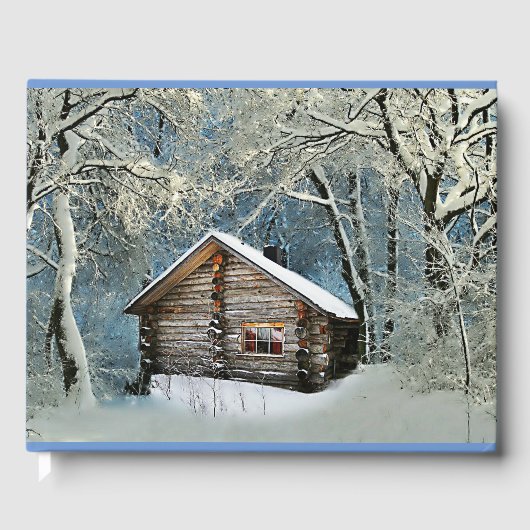 Rustic Log Cabin Winter Magic Gastenboek (Voorkant)
