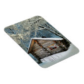 Rustic Log Cabin Winter Magic Magneet (Rechterzijde)