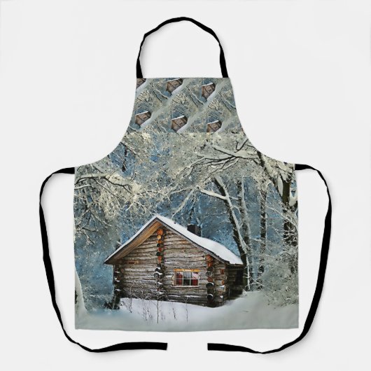 Rustic Log Cabin Winter Magic Schort (Voorkant)
