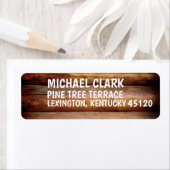 RUSTIC LOG RETURN ADRES ETIKETTERS ETIKET (Insitu)